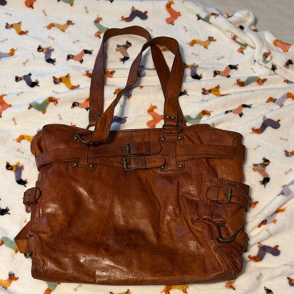 Brown Leather Tote Bag